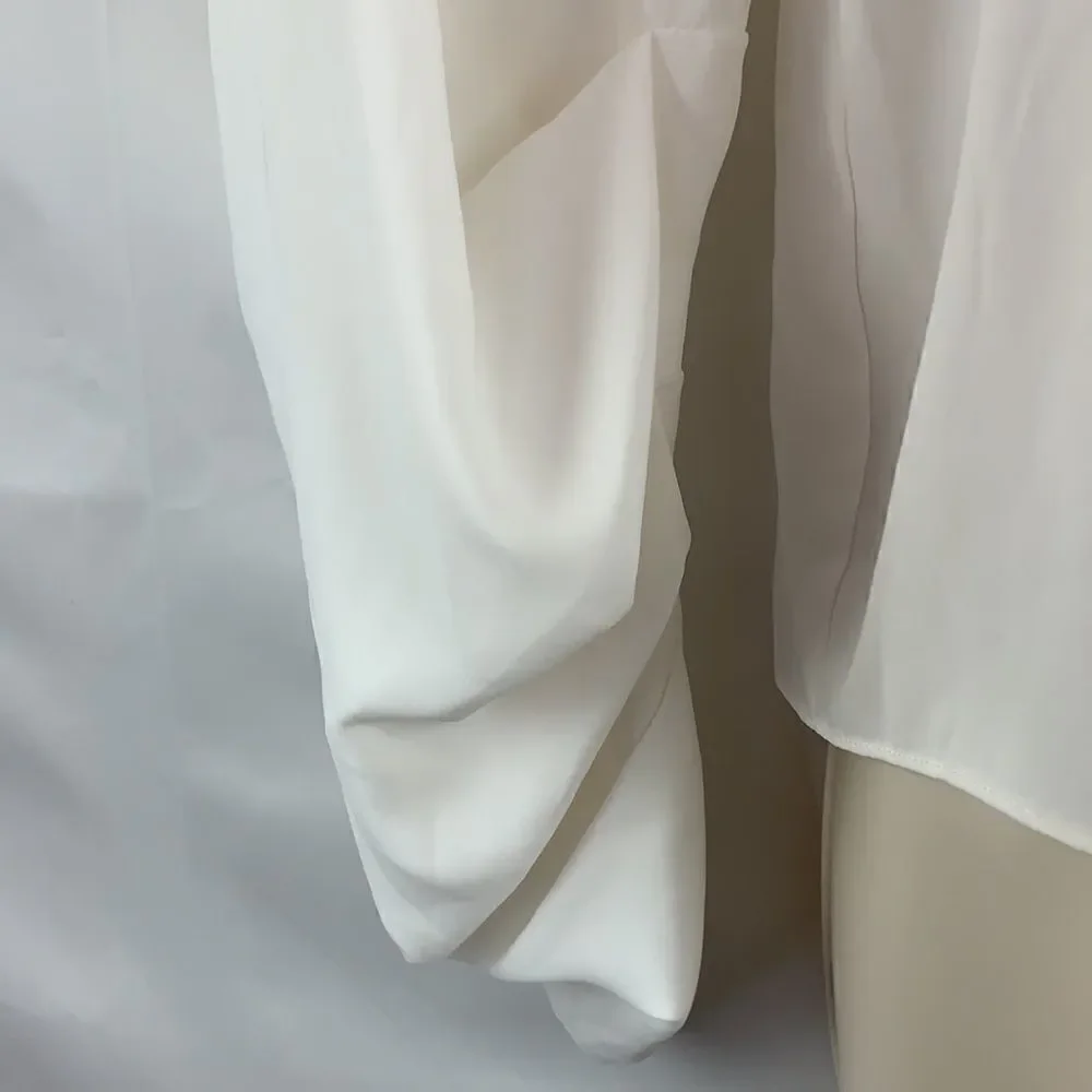 Amanda Uprichard NY ivory popover blouse size small NWT